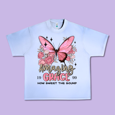 Urban Heavy Tee amazing grace how sweet the sound butterfly
