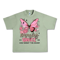 Oil Green amazing grace how sweet the sound butterfly Urban Heavy Tee - MaliasSmallBusiness