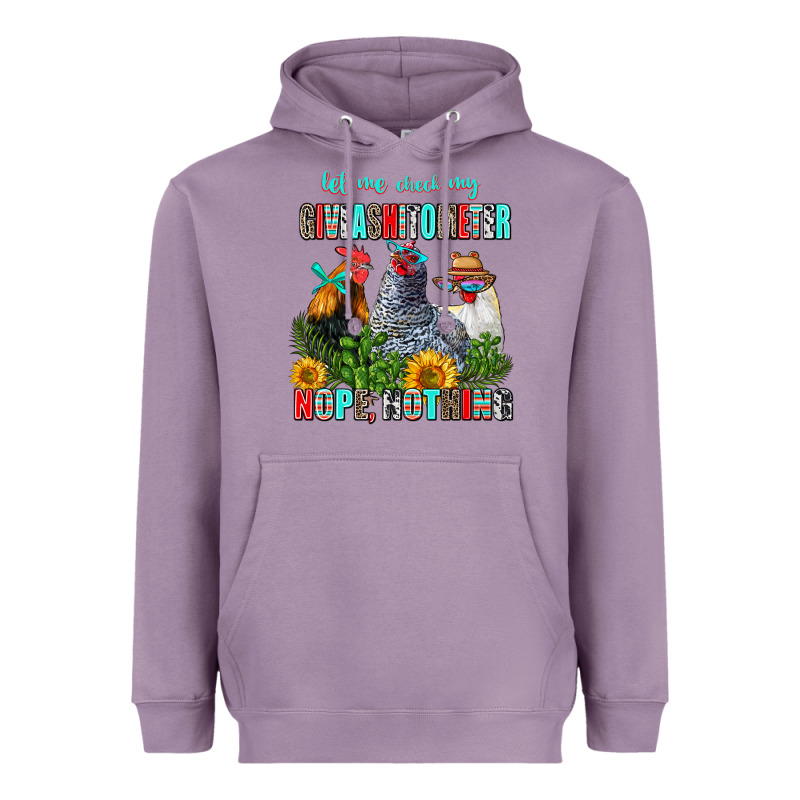 Let Me Check My Giveashitometer Nope Nothing Heavyweight Hoodie by AdoDesignShop | Teevron