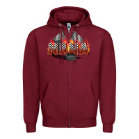Burgundy race nana Zipper Hoodie - Zillion Design Studio