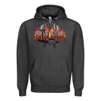 Charcoal Heather race nana Zipper Hoodie - Zillion Design Studio