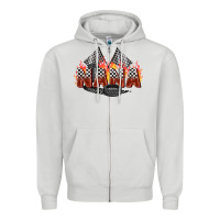 Dove Grey race nana Zipper Hoodie - Zillion Design Studio