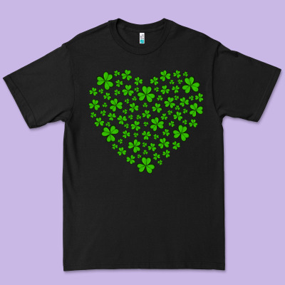 Shamrock Heart Premium Tee Designed By Artiststas
