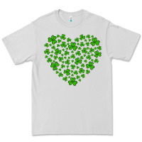 Dove Grey shamrock heart Premium Tee - Artiststas