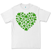 White shamrock heart Premium Tee - Artiststas