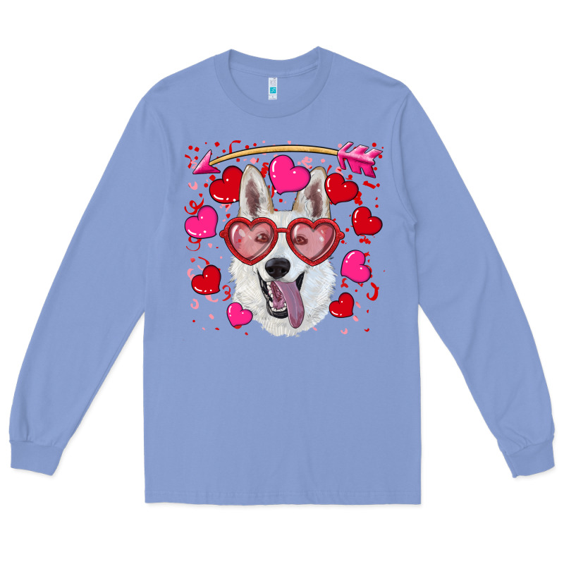 Valentine's Day  White Shepherd Long Sleeve Tee by RanaPortraitStore | Teevron