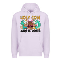 Lilac holy cow 100 days of school Premium Hoodie - MaliasSmallBusiness