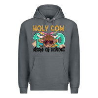 Rock holy cow 100 days of school Premium Hoodie - MaliasSmallBusiness