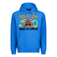 True Royal holy cow 100 days of school Premium Hoodie - MaliasSmallBusiness