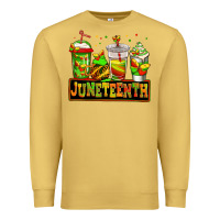 Antique Gold juneteenth afro coffee cups Premium Sweatshirt - Jasminsmagicworld