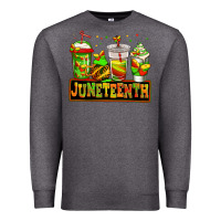 Charcoal Heather juneteenth afro coffee cups Premium Sweatshirt - Jasminsmagicworld