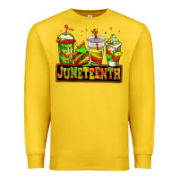 Lemon juneteenth afro coffee cups Premium Sweatshirt - Jasminsmagicworld