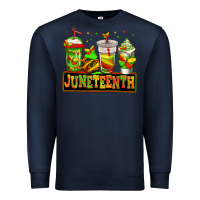 Navy juneteenth afro coffee cups Premium Sweatshirt - Jasminsmagicworld