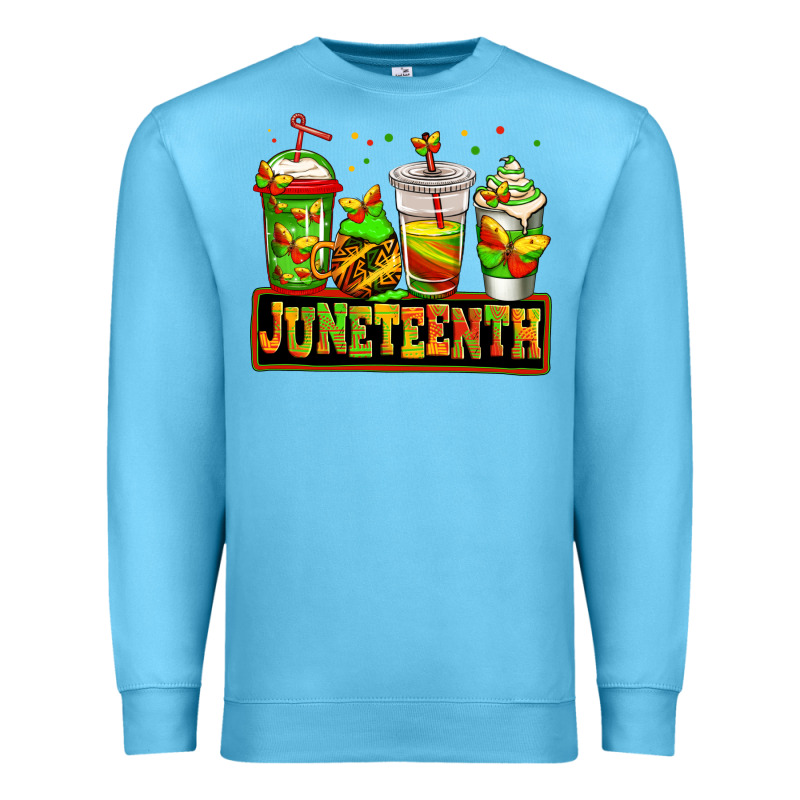 Juneteenth Afro Coffee Cups Premium Sweatshirt by Jasminsmagicworld | Teevron