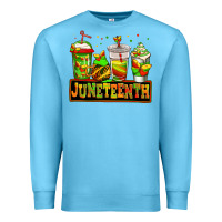 Ocean Blue juneteenth afro coffee cups Premium Sweatshirt - Jasminsmagicworld