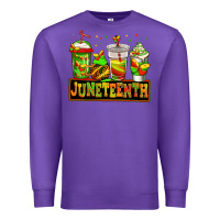 Purple juneteenth afro coffee cups Premium Sweatshirt - Jasminsmagicworld