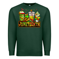 Sports Green juneteenth afro coffee cups Premium Sweatshirt - Jasminsmagicworld