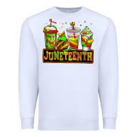 White juneteenth afro coffee cups Premium Sweatshirt - Jasminsmagicworld