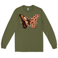 Army Green melanin  butterfly Long Sleeve Tee - Zillion Design Studio