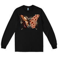 Black melanin  butterfly Long Sleeve Tee - Zillion Design Studio