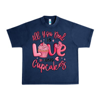 Navy all you need is love and cupcakes valentines day Urban Heavy Tee - MaliasSmallBusiness
