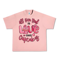 Salmon all you need is love and cupcakes valentines day Urban Heavy Tee - MaliasSmallBusiness