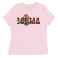 Bubblegum Pink mama our lady of guadalupe Ladies Tee - BarkalooDesign
