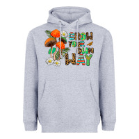 Heather Grey grow your own way Heavyweight Hoodie - AdoDesignShop