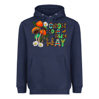Navy grow your own way Heavyweight Hoodie - AdoDesignShop