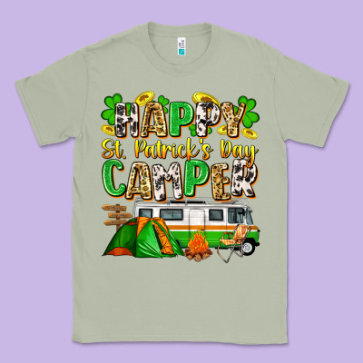 Happy St. Patrick's Day Camper Classic Tee Designed By Zillion Design Studio