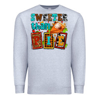 Heather Grey sweeter than pie with pumpkin pie Premium Sweatshirt - AdoDesignShop