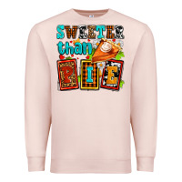 Pale Pink sweeter than pie with pumpkin pie Premium Sweatshirt - AdoDesignShop