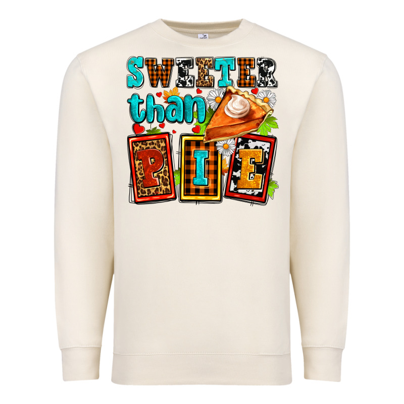 Sweeter Than Pie With Pumpkin Pie Premium Sweatshirt by AdoDesignShop | Teevron