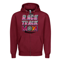 Burgundy race track mom Zipper Hoodie - Zillion Design Studio