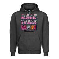 Charcoal Heather race track mom Zipper Hoodie - Zillion Design Studio