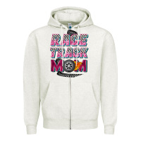 Oatmeal Heather race track mom Zipper Hoodie - Zillion Design Studio