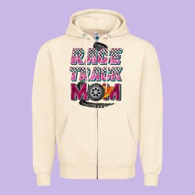 Race Track Mom Zipper Hoodie Designed By Zillion Design Studio