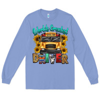 Colony Blue worlds greatest school bus driver Long Sleeve Tee - texasbilliewilder