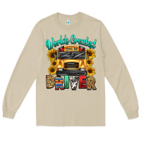 Mushroom worlds greatest school bus driver Long Sleeve Tee - texasbilliewilder