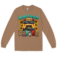 Toasted Coconut worlds greatest school bus driver Long Sleeve Tee - texasbilliewilder