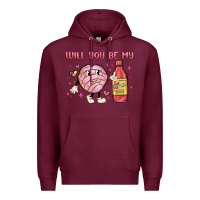 Burgundy will you be my Premium Hoodie - MaliasSmallBusiness
