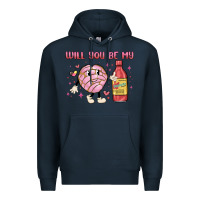 Navy will you be my Premium Hoodie - MaliasSmallBusiness
