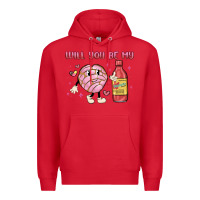 Red will you be my Premium Hoodie - MaliasSmallBusiness