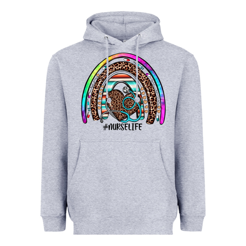Nurse Life Rainbow Heavyweight Hoodie by JahusDesignShop | Teevron