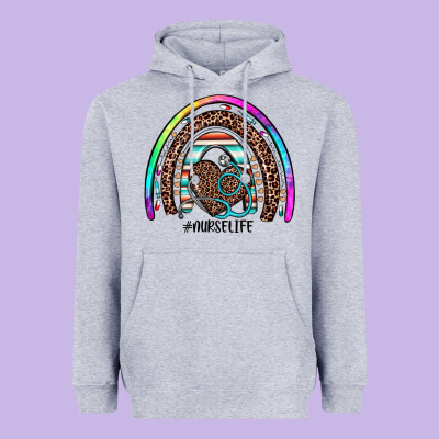 Nurse Life Rainbow Heavyweight Hoodie Designed By Jahusdesignshop
