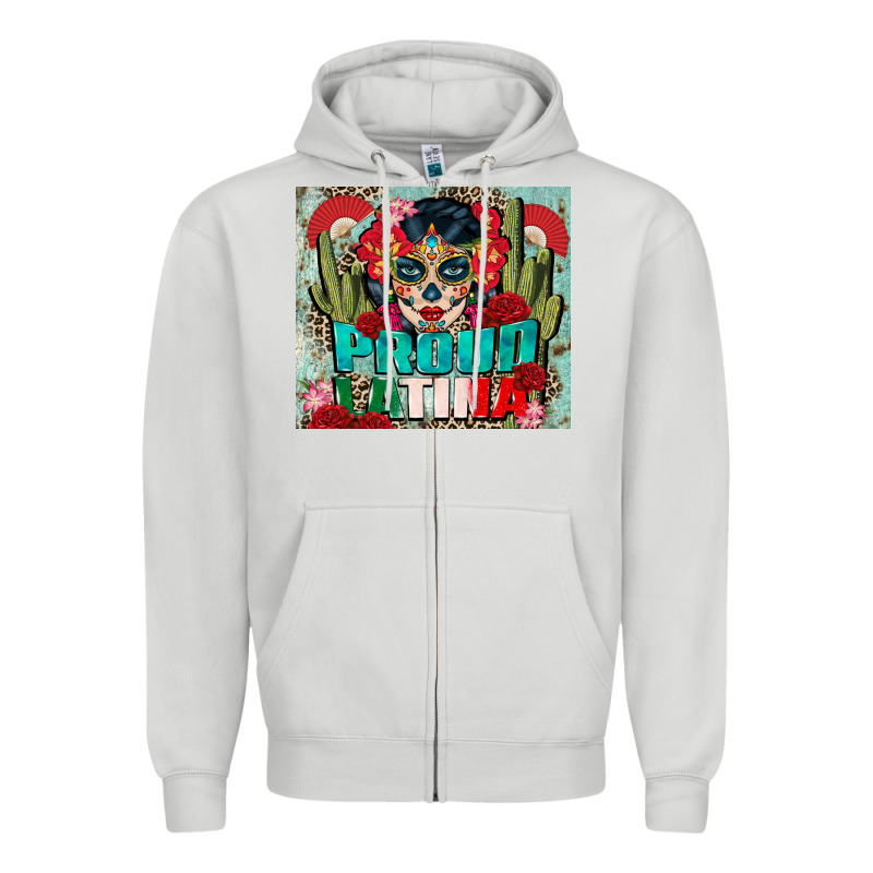 Proud Latina Tumbler 3 Zipper Hoodie by CTS Tumbler Store | Teevron