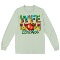 Matcha wife mom teacher Long Sleeve Tee - texasbilliewilder