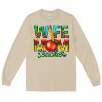 Mushroom wife mom teacher Long Sleeve Tee - texasbilliewilder