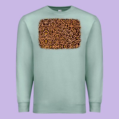 Leopard Glitter Background Premium Sweatshirt Designed By Jahusdesignshop