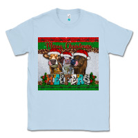 Dusty Blue merry christmas heifers Classic Tee - RanaPortraitStore